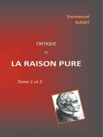 Critique de la RAISON PURE: Tome 1 et 2