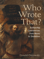 Who Wrote That?: Authorship Controversies from Moses to Sholokhov