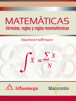 MATEMÁTICAS Fórmulas, reglas y reglas mnemotécnicas