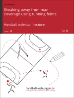 Breaking away from man coverage using running feints (TU 18): Handball technical literature