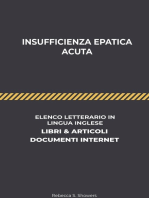 Insufficienza Epatica Acuta: Elenco Letterario in Lingua Inglese: Libri & Articoli, Documenti Internet
