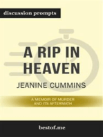 Summary: “A Rip in Heaven: A Memoir of Murder And Its Aftermath" by Jeanine Cummins - Discussion Prompts