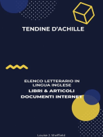 Tendine D'Achille: Elenco Letterario in Lingua Inglese: Libri & Articoli, Documenti Internet