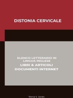 Distonia Cervicale: Elenco Letterario in Lingua Inglese: Libri & Articoli, Documenti Internet