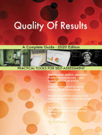 Quality Of Results A Complete Guide - 2020 Edition