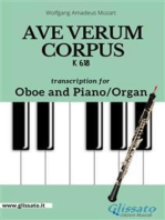 Oboe and Piano or Organ "Ave Verum Corpus" by Mozart: K 618