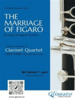 Bb Clarinet 1 part "The Marriage of Figaro" overture for Clarinet Quartet