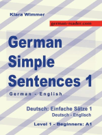 German Simple Sentences 1, German/English, Level 1 - Beginners: A1 (Textbook): German Reader, #3