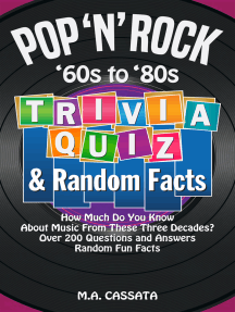 Lea Pop N Rock Trivia Quiz And Random Facts 60s To 80s De M A Cassata En Linea Libros