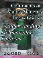 Comments on Marco Stango’s Essay (2017) "Understanding Hylomorphic Dualism"
