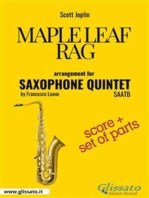 Maple Leaf Rag - Saxophone Quintet score & parts: ragtime