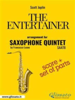 The Entertainer - Saxophone Quintet score & parts: ragtime