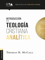 Introducción a la teología cristiana analítica