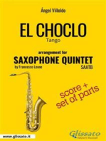 El Choclo - Saxophone Quintet score & parts: tango