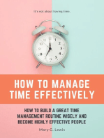 How to Manage Time Effectively