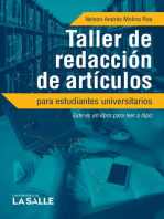 Taller de redacción de artículos para estudiantes universitarios: Este es un libro para leer a lápiz