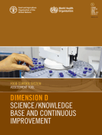 Food Control System Assessment Tool: Dimension D – Science/Knowledge Base and Continuous Improvement