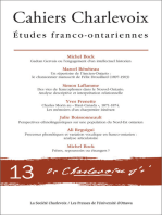 Cahiers Charlevoix 13: Études franco-ontariennes