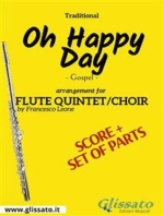 Oh Happy day - Flute quintet/choir score & parts