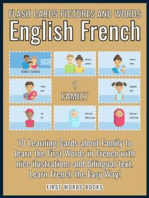 1 - Family - Flash Cards Pictures and Words English French: 70 Learning Cards with first words to Learn French the easy way