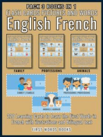 Pack 3 Books in 1 - Flash Cards Pictures and Words English French: 220 Learning Cards with first words to Learn French the easy way