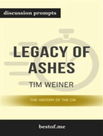 Summary: “Legacy of Ashes: The History of the CIA" by Tim Weiner - Discussion Prompts
