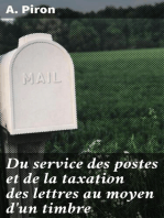 Du service des postes et de la taxation des lettres au moyen d'un timbre