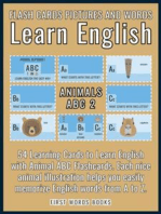 Animals ABC 2 - Flash Cards Pictures and Words Learn English: 54 Learning Cards to Learn English the Easy Way with Animal ABC Flashcards