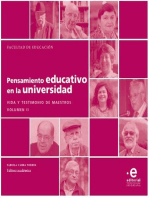 Pensamiento educativo en la universidad: Vida y testimonio de maestros. Volumen II
