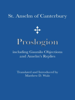 Proslogion: including Gaunilo Objections and Anselm's Replies