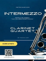 Clarinet Quartet sheet music: Intermezzo (score & parts): from the opera "Cavalleria Rusticana"