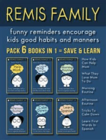 Pack 6 Books in 1 - Remis Family: 6 Books for kids to encourage good habits and manners with visual reminders