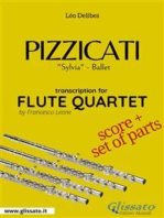 Pizzicati - Flute Quartet score & parts: "Sylvia" - Ballet