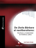De Doña Bárbara al neoliberalismo: Escritura y modernidad en América Latina