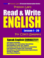 Preston Lee's Read & Write English Lesson 1: 20 For Czech Speakers