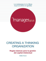 Resumen de Creating A Thinking Organization de Rikki Hunt