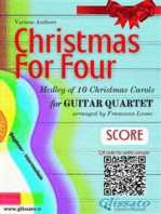 Christmas for four - Easy Guitar Quartet (score & parts): Medley