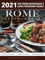 Rome - 2021 Restaurants - The Food Enthusiast’s Long Weekend Guide