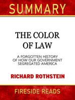 Summary of The Color of Law: A Forgotten History of How Our Government Segregated America by Richard Rothstein