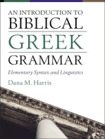 An Introduction to Biblical Greek Grammar: Elementary Syntax and Linguistics