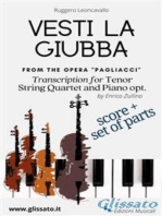 Vesti la giubba - Tenor, Strings and Piano opt. (score & parts): from the opera "Pagliacci"