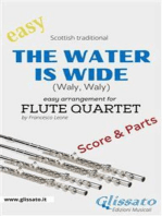 The Water is Wide - Easy Flute Quartet (score & parts): (Waly, Waly)
