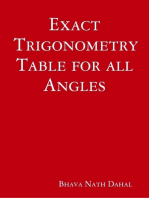 Exact Trigonometry Table for All Angles