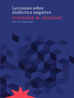 Lecciones sobre dialéctica negativa: Fragmentos de las lecciones de 1965-1966