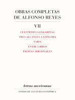 Obras completas, VII: Cuestiones gongorinas, Tres alcances a Góngora, Varia, Entre libros, Páginas adicionales a Góngora, Varia