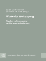 Worte der Weissagung: Studien zu Septuaginta und Johannesoffenbarung