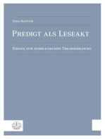 Predigt als Leseakt: Essays zur homiletischen Theoriebildung