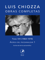 Obras completas de Luis Chiozza Tomo VIII: Acerca del psicoanalizar 1