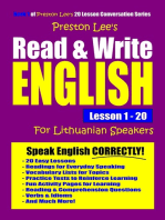 Preston Lee's Read & Write English Lesson 1: 20 For Lithuanian Speakers