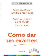 Cómo dar un Examen: TÉCNICAS DE ESTUDIO